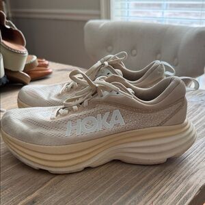Hoka Women's Beige Athletic Shoes